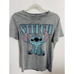 Disney Lilo and Stitch Graphic T-Shirt Gray  Size S Excellent Condition